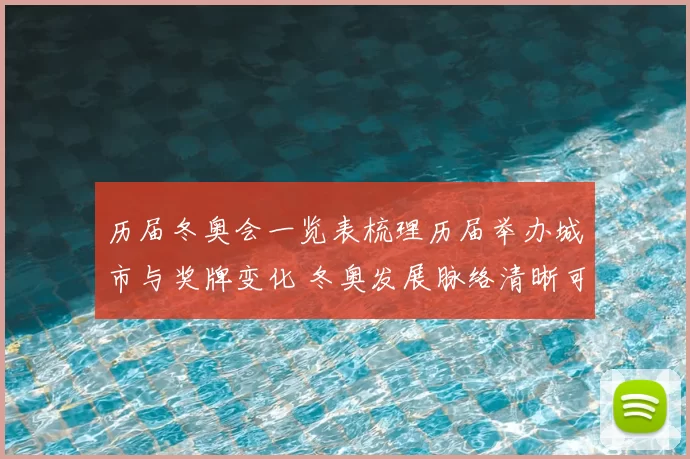 历届冬奥会一览表梳理历届举办城市与奖牌变化 冬奥发展脉络清晰可查